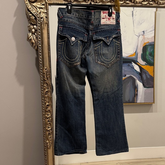 True Religion Men's Bootcut Jeans in Faded Blue - Picture 6 of 8